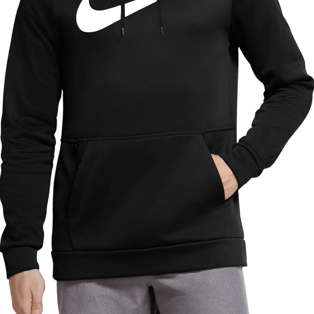 Nike Black Hoodie with White Logo - Picture 2 of 5